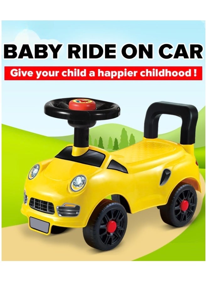 DAT Baby Ride-On Push Car for Toddlers with Safety Backrest, Horn Steering Wheel & Anti-Skid Tyres – 50×21.5×32cm - Image 2